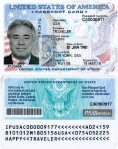 Picture of U.S. Passport Card