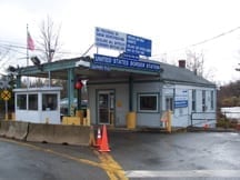 Picture of the U.S. Inspection Station at the Milltown Border Crossing in Maine